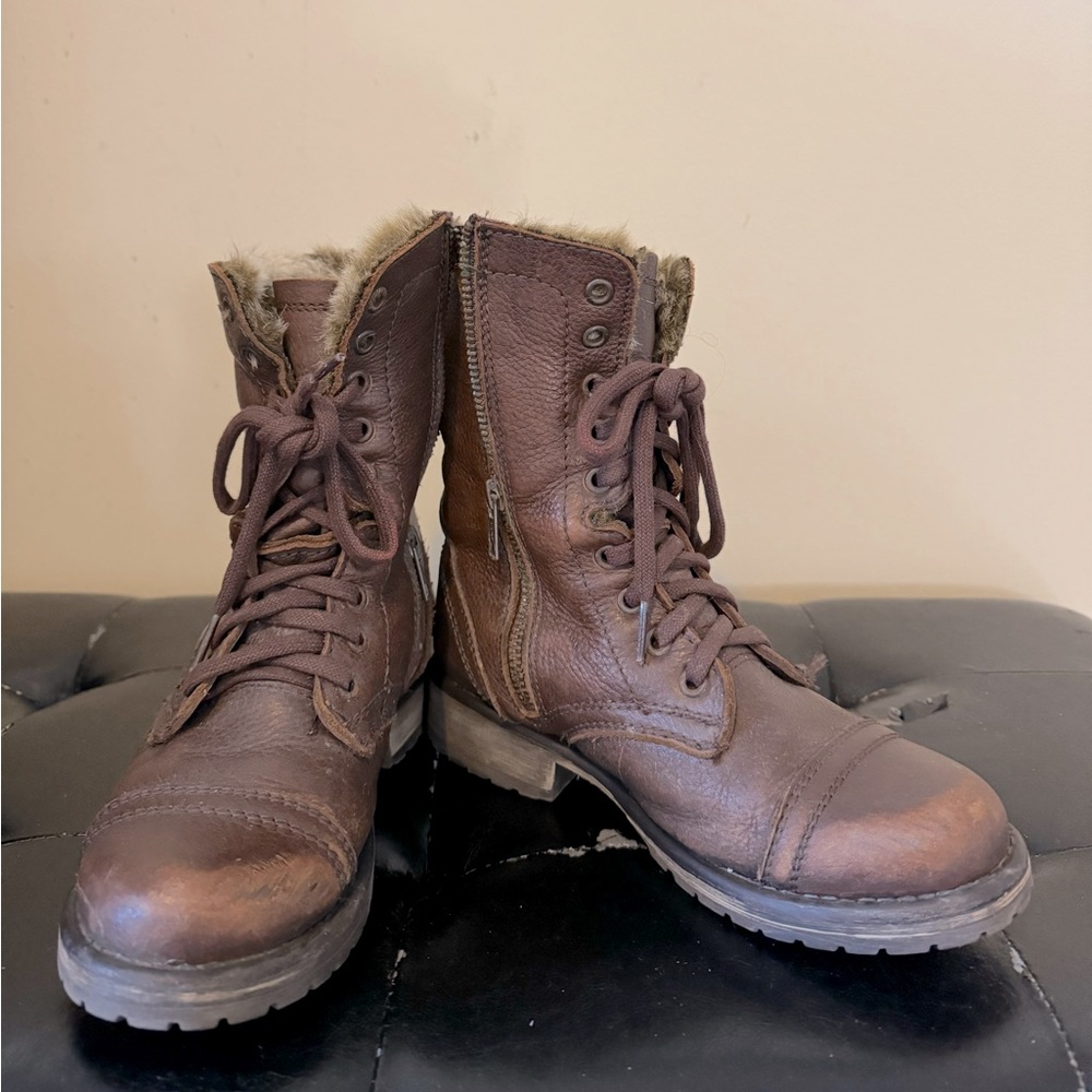 Steve Madden Women’s Lined Winter Zip Boots - Size 6 - Brown